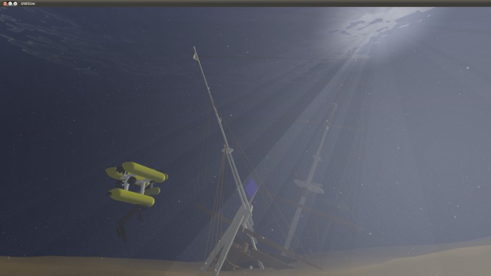 Shipwreck scenario UWSim v1.1